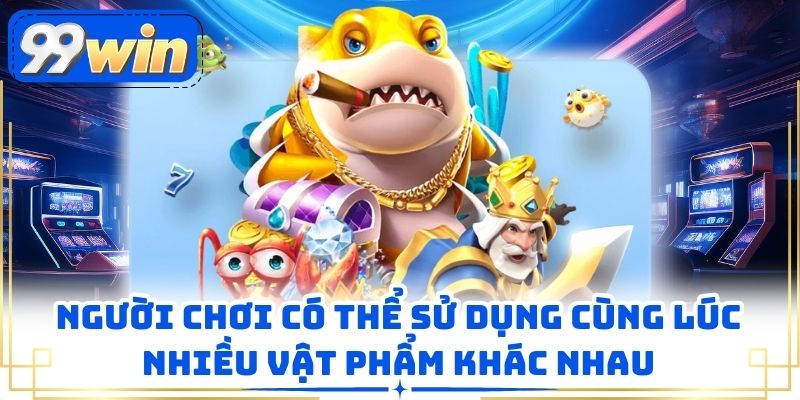 Người chơi có thể sử dụng cùng lúc nhiều vật phẩm khác nhau